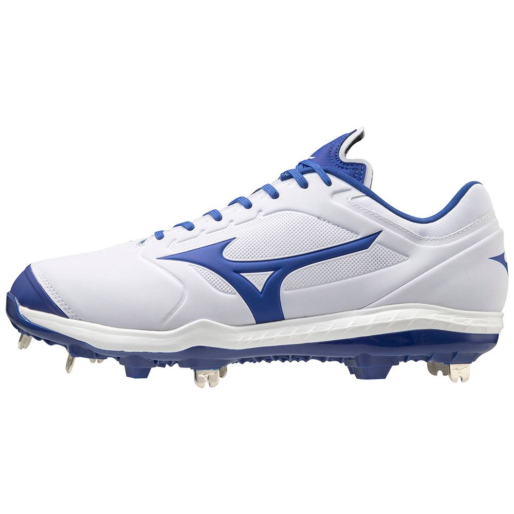 Womens Mizuno Sweep 5 Low Metal Softball Cleats White/Royal Philippines (MSGTFW247)